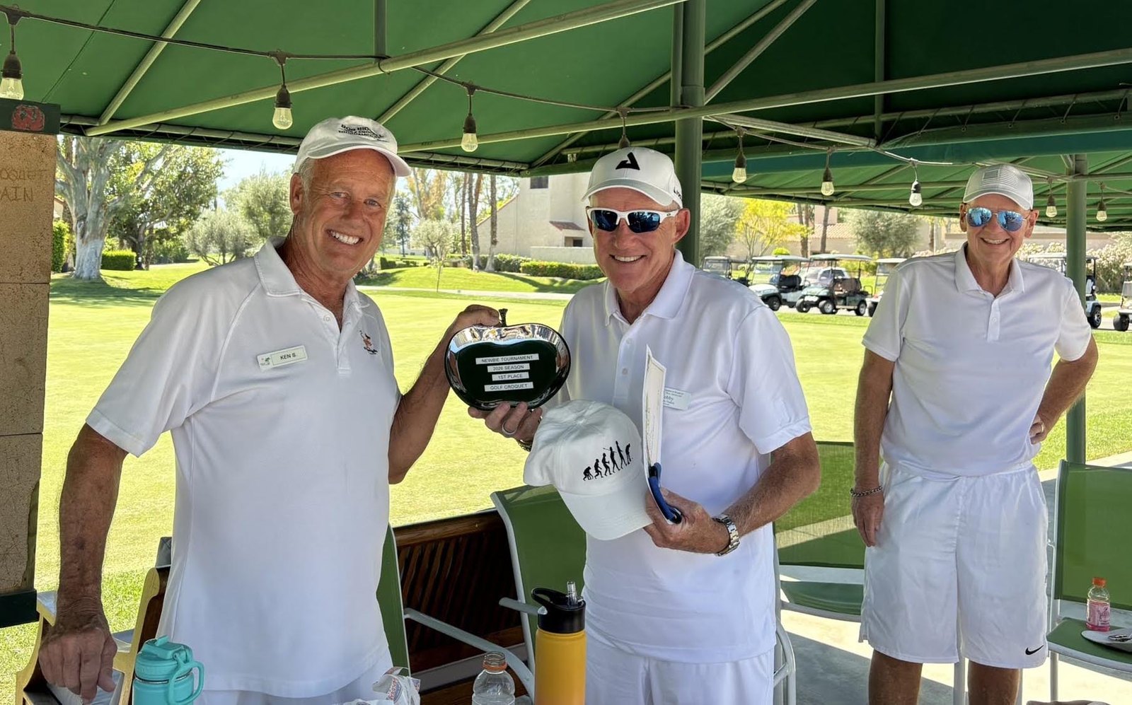 Trophy time at the pavilion