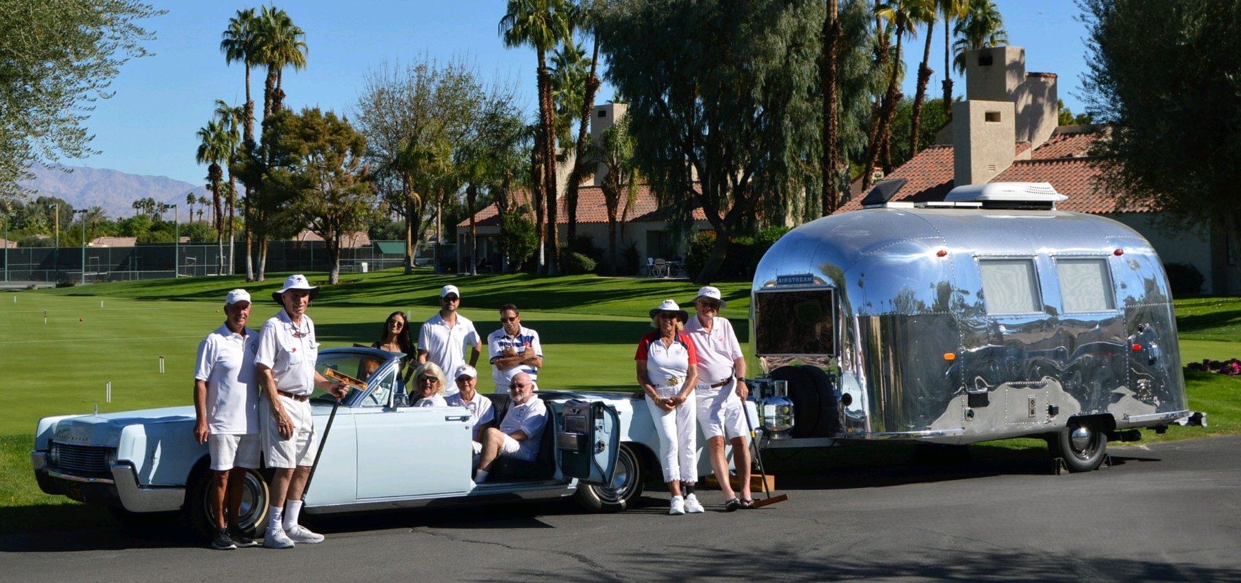 Vintage wheels, croquet whites