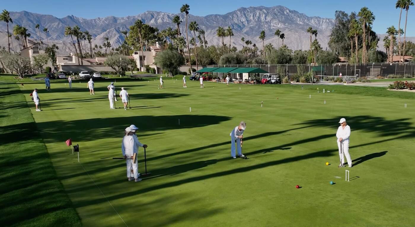 Championship lawns with the Santa Rosa Mountains