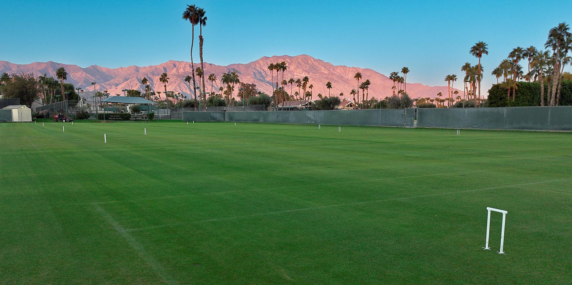 Mission Hills championship lawns in the morning light